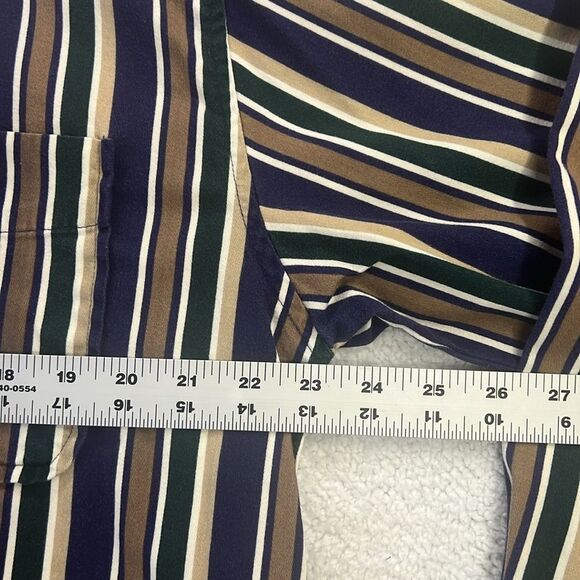 Cherokee vintage striped button up collared long sleeve shirt size large - Picture 6 of 11